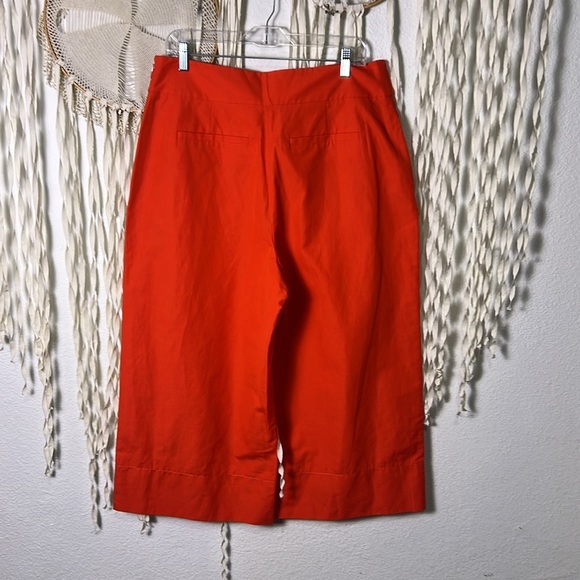 Kate Spade Coral Slub Cotton Culotte with Bow Accent Size 14 NWOT - Picture 6 of 12